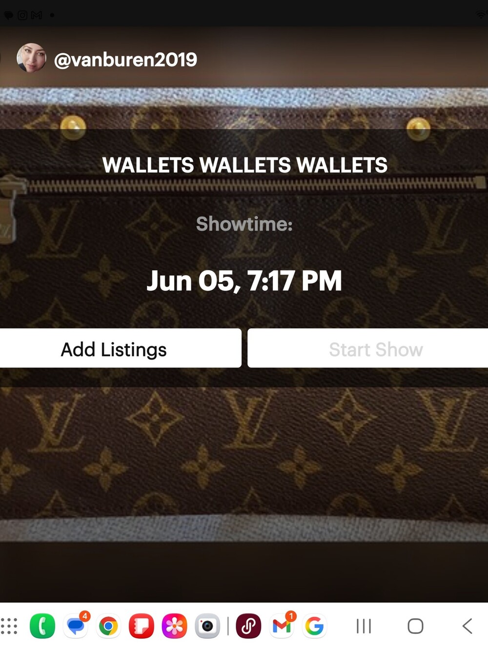 WALLET SHOW. 6/05/26 7:17 PM MST LUXURY. DESIGNER. NEW. USED. HUGE SALE